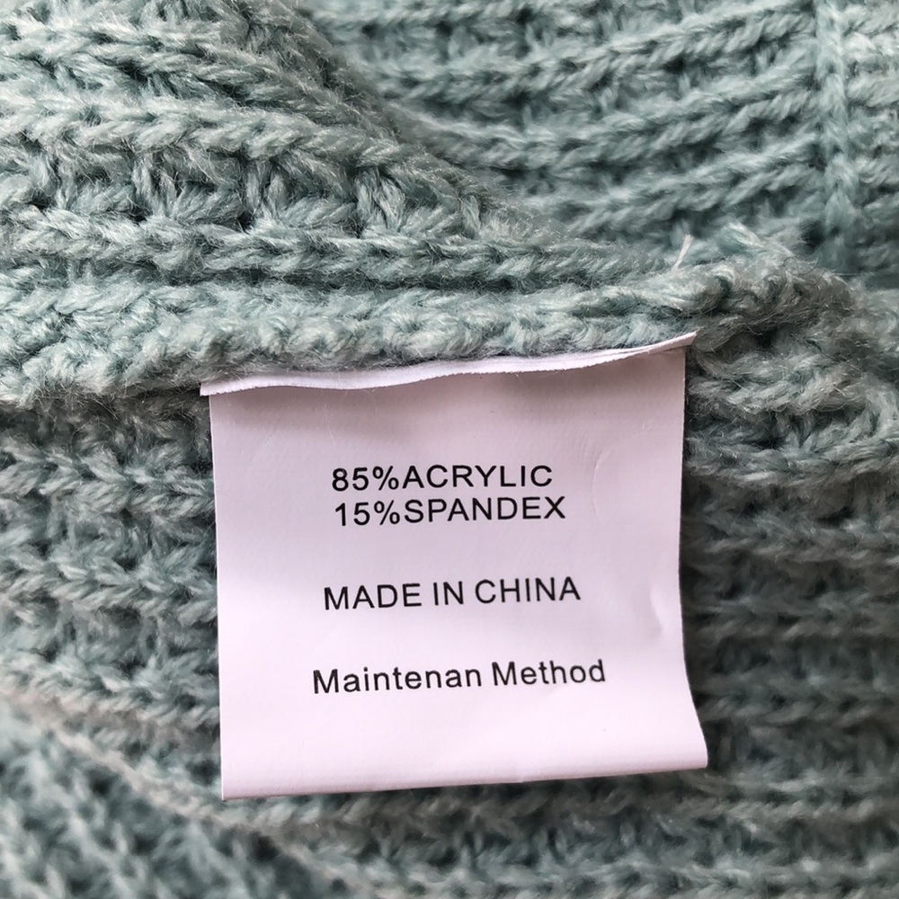 NWT Sweaters Outwear with Pockets( Mint green) - Picture 4 of 5